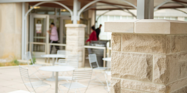 桌子和椅子以外的森林四边形。