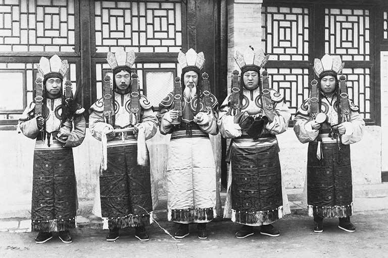 五喇嘛的神圣之舞，中国，AMNH图片#336284
