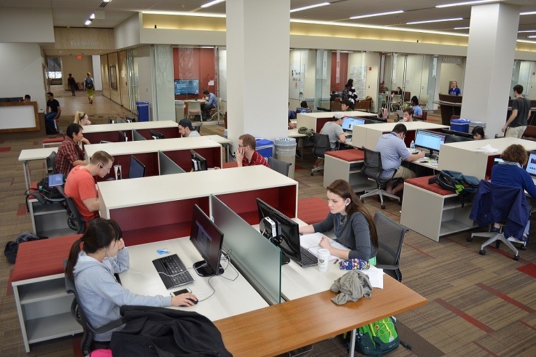 学生在学习工作